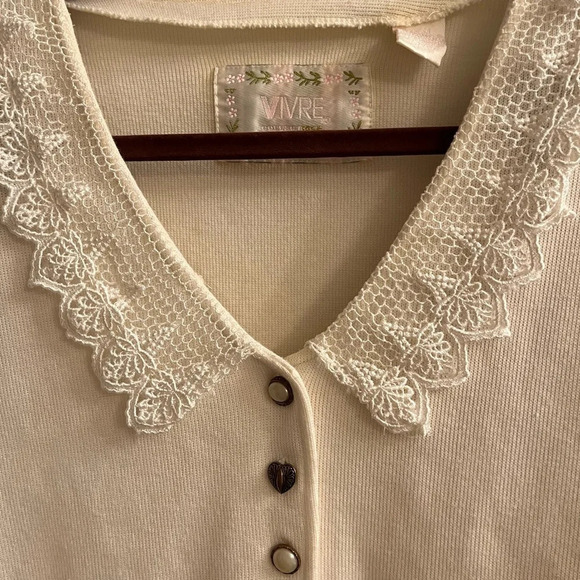 VIVRE~ HEAVY CROPPED~-BLOUSE/SWEATER~M - Picture 6 of 9